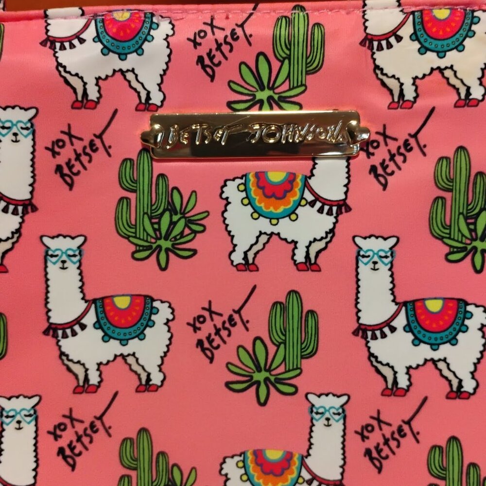 CUTE Betsey Johnson LLAMA CACTUS tote